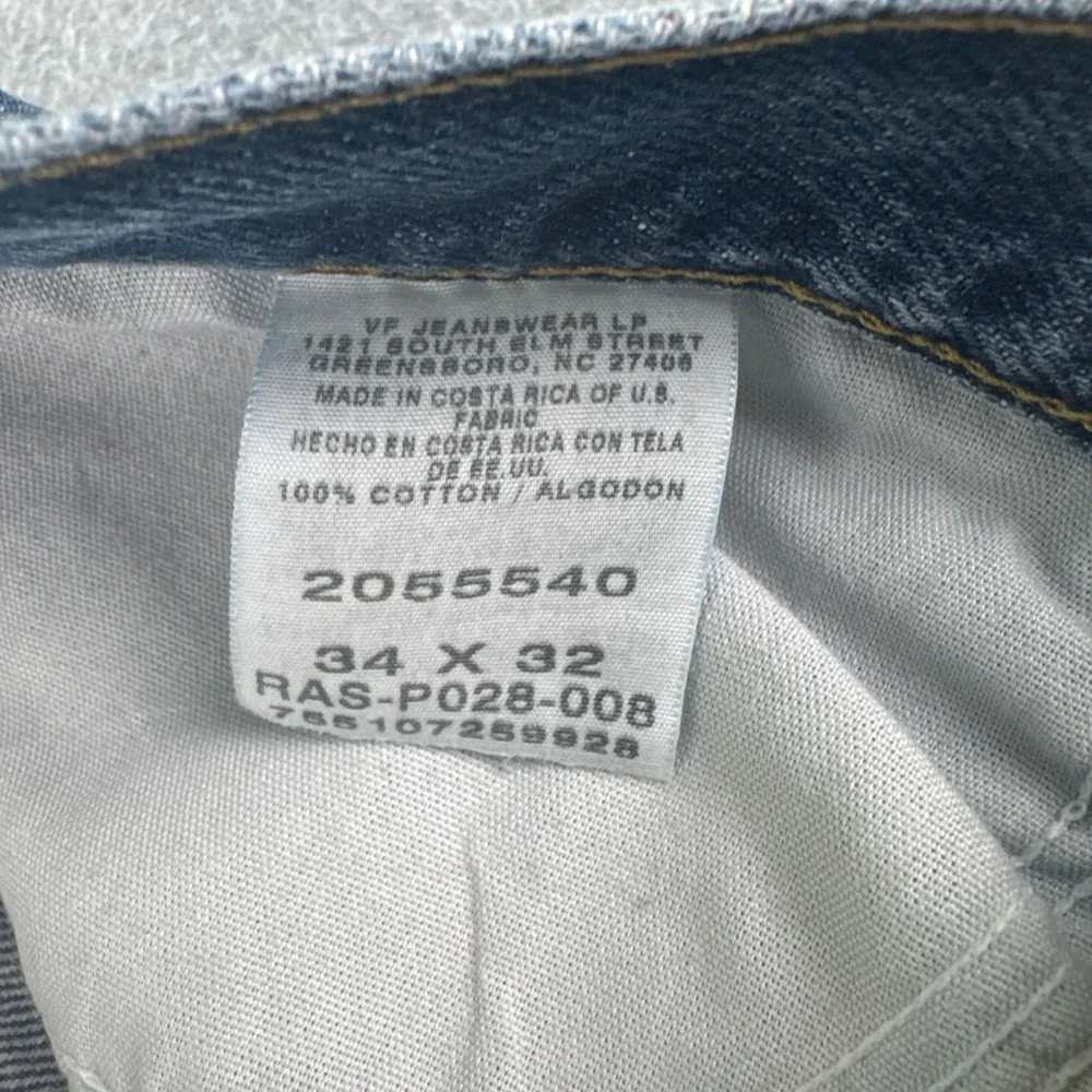 Lee Jeans Mens 34x32 Blue Relaxed Fit Straight Leg Cotton Denim 2055540